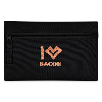 Ich liebe Speck, Grillen, Schweinefleisch, Speck - Federtasche - Schwarz - Vorne