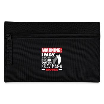 Krav Maga Schutz Kämpfer - Federtasche - Schwarz - Vorne