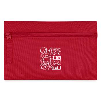 Music on world off - Pencil Case - red - Front