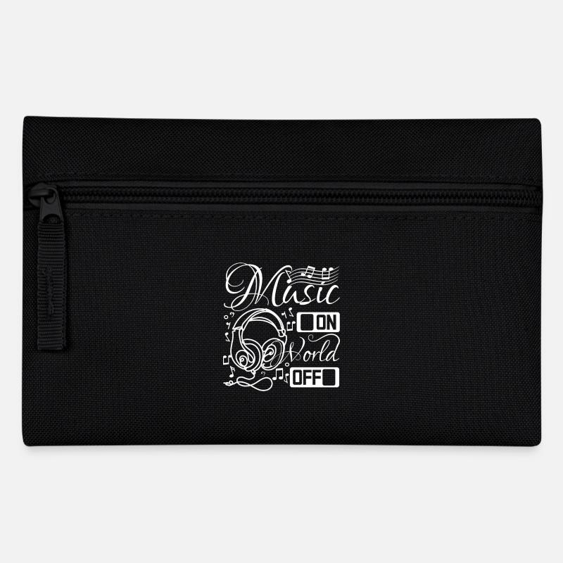 Music on world off - Federtasche - Schwarz