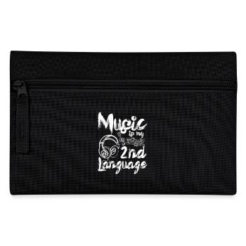La musique est ma 2ème langue - Trousse - noir - Devant