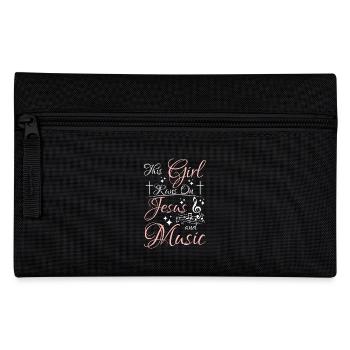 Cette fille court sur Jésus et la musique - Trousse - noir - Devant