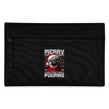DogFunny Pug Ugly Christmas Merry Pugmas - Pencil Case - black - Front