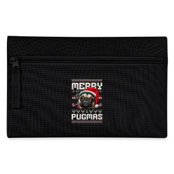 Ugly Christmas Sweater Merry Pugmas Pug - Pencil Case - black - Front