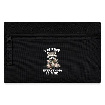 Funny Raccoon Christmas - Pencil Case - black - Front