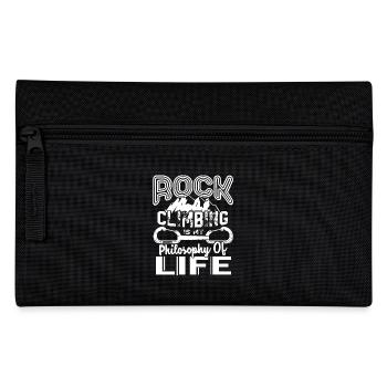 Rock Climbing Is My Philosophy Of Life - Pencil Case - black - Front