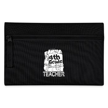 4th Grade Teacher Back To School - Pencil Case - black - Front