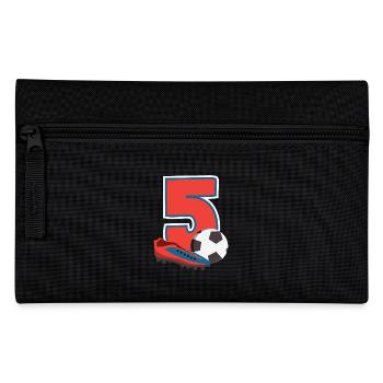 Fête d’anniversaire des enfants de football 5 ans - Trousse - noir - Devant