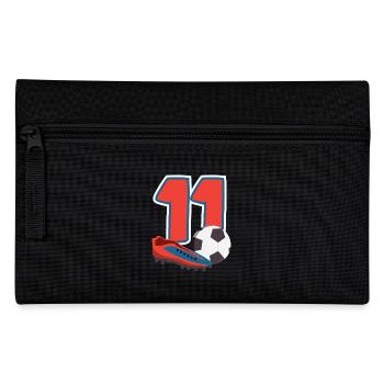 Fête d’anniversaire des enfants de football 11 ans - Trousse - noir - Devant