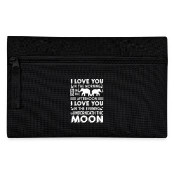 Elephant I Love You In The Morning - Pencil Case - black - Front
