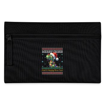 Dino Rudolph Merry Crisis Weihnachten Ugly - Federtasche - Schwarz - Vorne