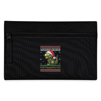 Weihnachten Merry Crisis Dino Ugly Christmas - Federtasche - Schwarz - Vorne