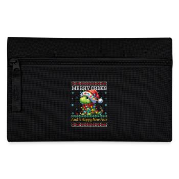 T-Rex Ugly Christmas Merry Crisis Weihnachten - Pencil Case - black - Front