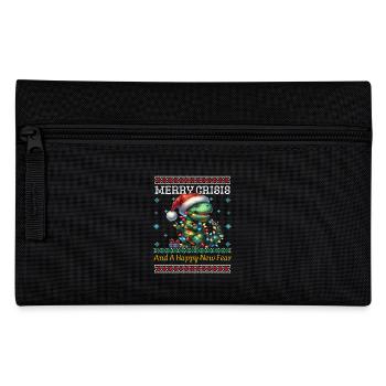 Dino Merry Crisis Ugly Christmas Weihnachten - Federtasche - Schwarz - Vorne