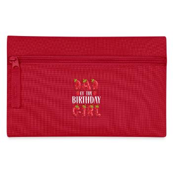 Dad Of The Birthday Girl Strawberry First Birthday - Pencil Case - red - Front