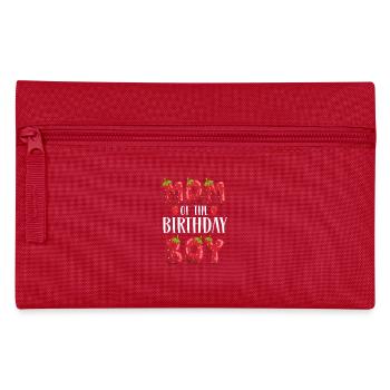 Mom Of The Birthday Boy Strawberry First Birthday - Pencil Case - red - Front