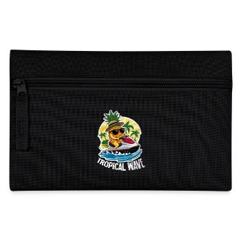 Tropical Wave - Pineapple on Jet Ski - Pencil Case - black - Front