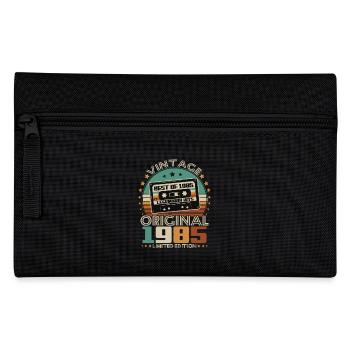 Original 1985 Vintage Retro Jubiläumsgeschenk - Federtasche - Schwarz - Vorne