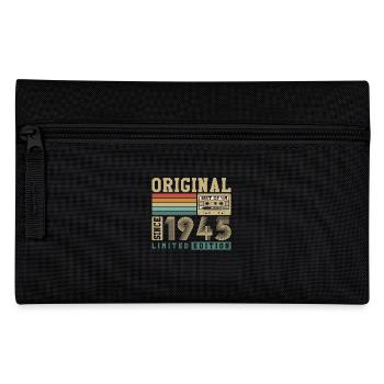Original geboren 1945 Jahrgang Geburtstagsgeschenk - Federtasche - Schwarz - Vorne