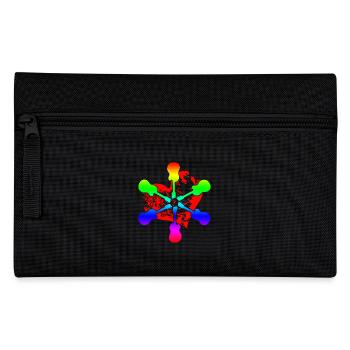 Acoustic Guitar Rainbow - Pencil Case - black - Front