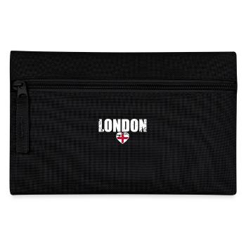 London England Vintage English Flag English - Pencil Case - black - Front