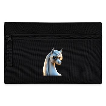 Pony Reitpony Fohlen Reiterin Ponys Reiten Ponyhof - Federtasche - Schwarz - Vorne