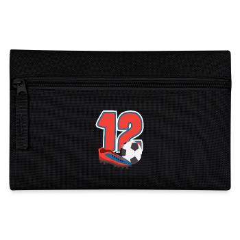 Football Birthday 12 Year Old Children's Birthday Party - Pencil Case - black - Front