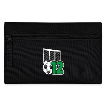 Football Birthday 12 Year Old Children's Birthday Party - Pencil Case - black - Front