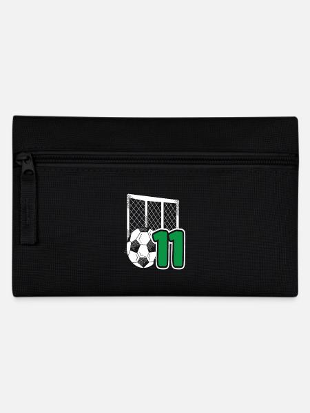 Fußball Geburtstag 11-Jährige Kindergeburtstag - Federtasche - Schwarz