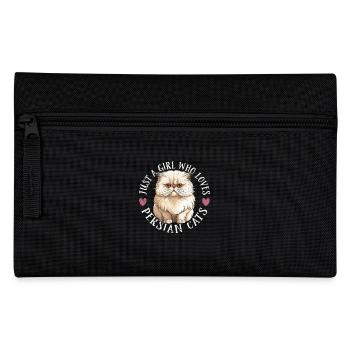 Juste une fille qui aime les chats persans Chat Chaton Papillon de nuit - Trousse - noir - Devant