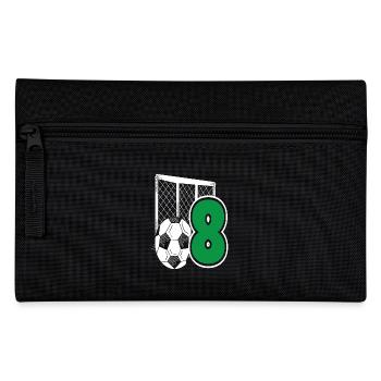 Football Birthday 8 Year Old Children's Birthday Party - Pencil Case - black - Front