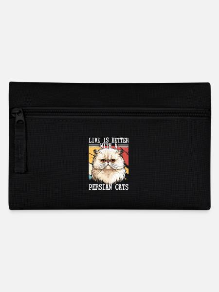 Live Is Better With A Persian Cats Cat Owner Kitte - Federtasche - Schwarz