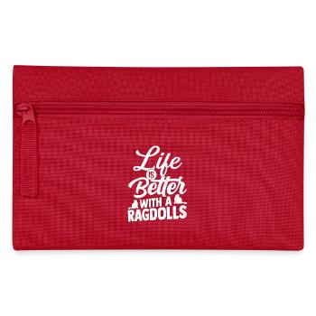 Live Is Better With A Ragdolls Kitten Owner Cat - Federtasche - Rot - Vorne