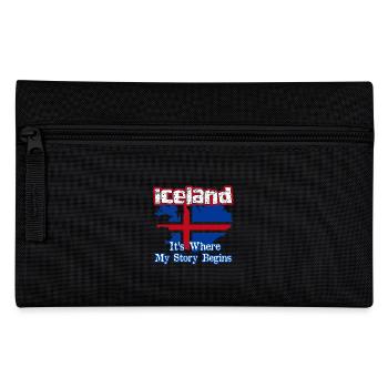 Iceland The Place Where My Story Begins - Pencil Case - black - Front