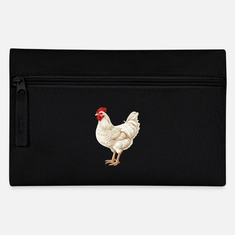 Rooster Hähne Hahn - Federtasche - Schwarz