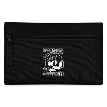 Bartender Fighting The Forces Of Stupid Everyday - Pencil Case - black - Front
