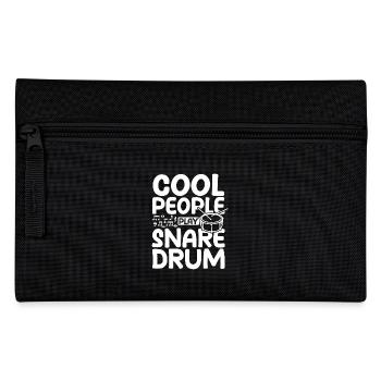 Cool people play snare drum - Federtasche - Schwarz - Vorne