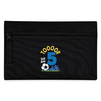 Goal Football I’m 5 Fête d’anniversaire des enfants - Trousse - noir - Devant