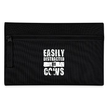 Facilement distrait par le motif de vache drôle de vache - Trousse - noir - Devant