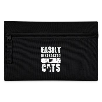 Facilement distrait par les chats - Trousse - noir - Devant