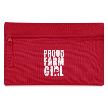 Fière femme d’agriculteur Vie à la campagne Force - Trousse - rouge - Devant