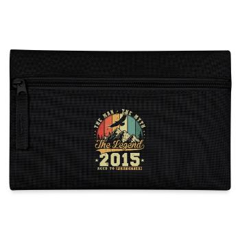 Vintage 2015 Man Myth Legend Birthday Retro - Pencil Case - black - Front