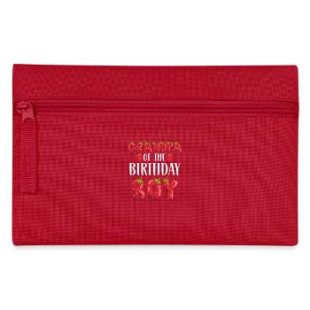 Grandpa Of The Birthday Boy Strawberry First Bday - Pencil Case - red - Front