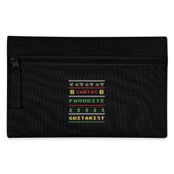 Santas Lieblingsgitarrist Weihnachtliche Gitarre - Federtasche - Schwarz - Vorne