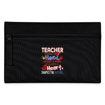 Teacher Takes A Hand Open A Mind - Pencil Case - black - Front