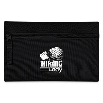 Crazy Hiking Lady - Pencil Case - black - Front