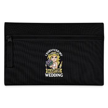 Bride Father Wedding Survived My Daughter - Pencil Case - black - Front