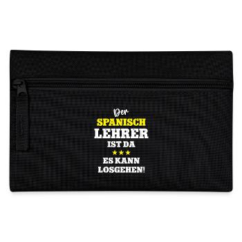 Spanish Teacher Spanisch Lehrer Spruch - Federtasche - Schwarz - Vorne
