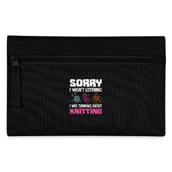 Désolée, je pensais tricoter - Trousse - noir - Devant