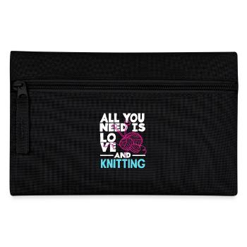All you need is love and knitting - Pencil Case - black - Front